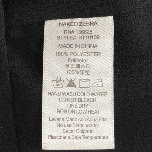 Sleeveless Blouse Scoop Neck V-Back Embroidered Flowy Summer Boho Coquette L - Picture 5 of 5